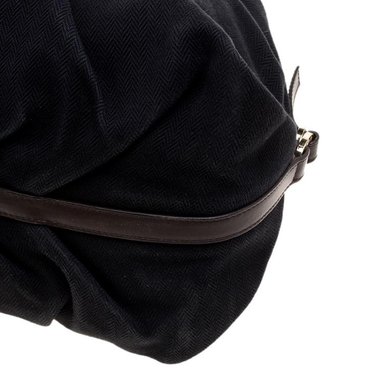Pre Owned Bvlgari Black/Brown Leather Chandra Hobo