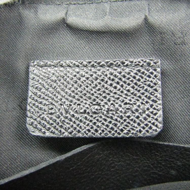 Pre Owned Bvlgari Black Leather Mini Zip Satchel