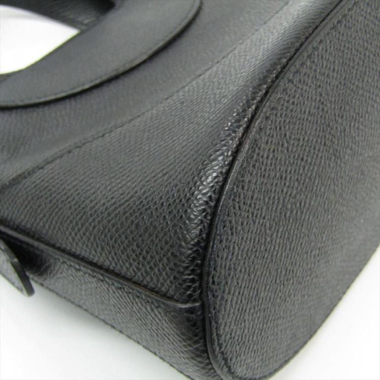 Pre Owned Bvlgari Black Leather Mini Zip Satchel
