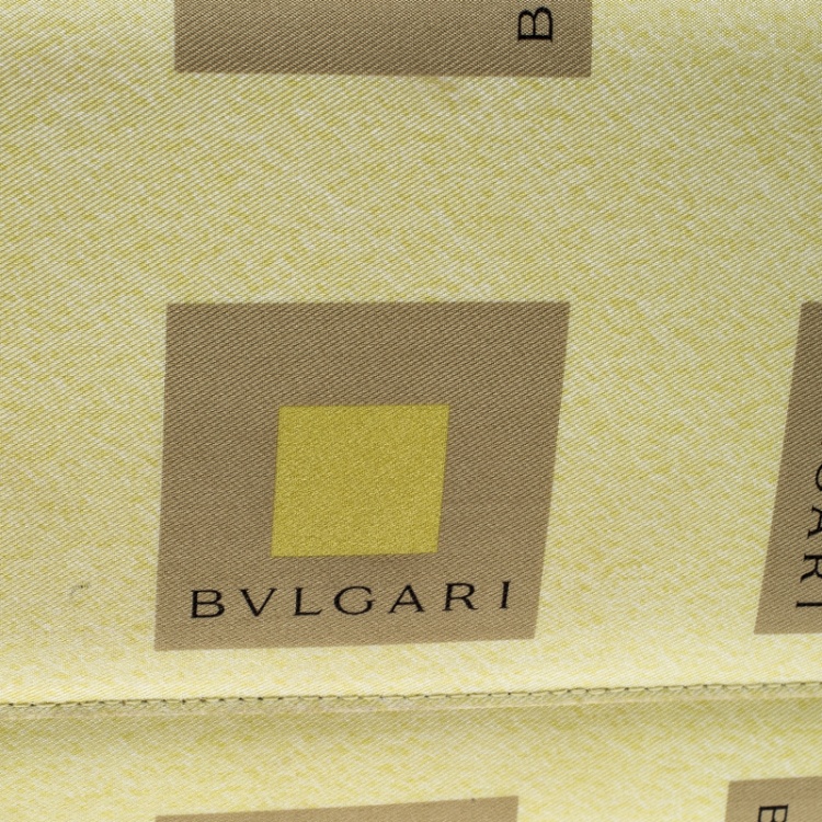مملوكة مسبقًا Bvlgari Yellow Printed Fabric Shoulder Bag