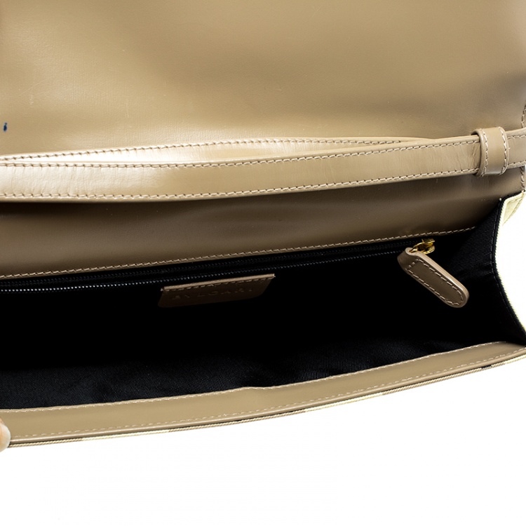 مملوكة مسبقًا Bvlgari Yellow Printed Fabric Shoulder Bag
