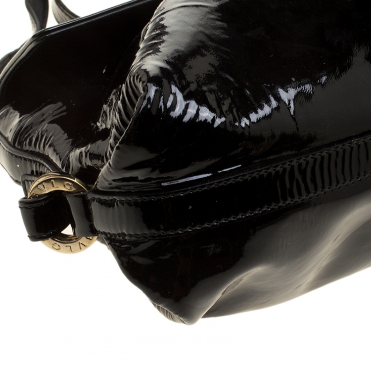 Pre Owned Bvlgari Black Patent Leather Chandra Shoulder Bag