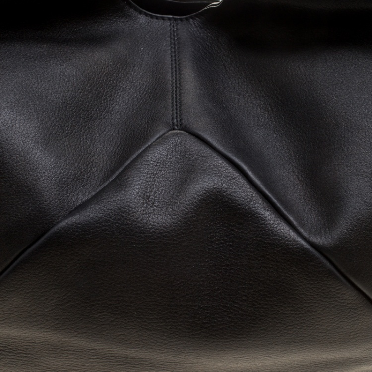 Pre Owned Bvlgari Black Leather Hobo
