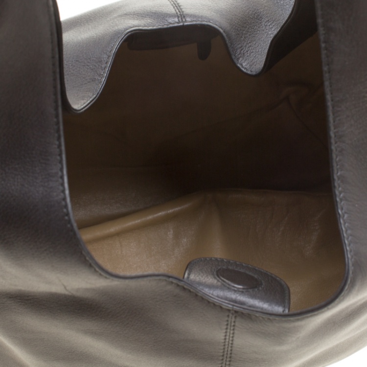Pre Owned Bvlgari Black Leather Hobo