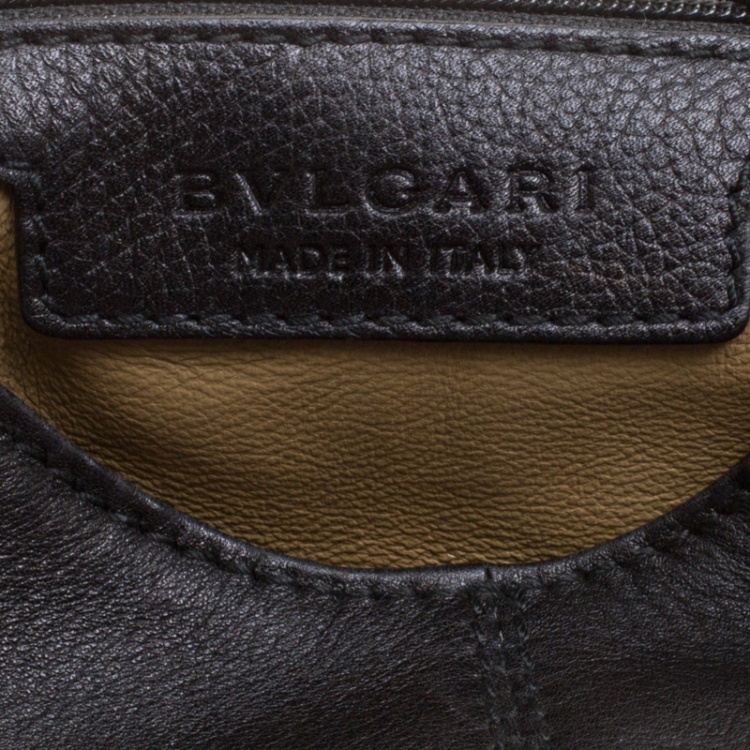 Pre Owned Bvlgari Black Leather Hobo