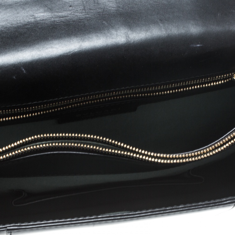 Pre Owned Bvlgari Black Leather Large Serpenti Forever Shoulder Bag