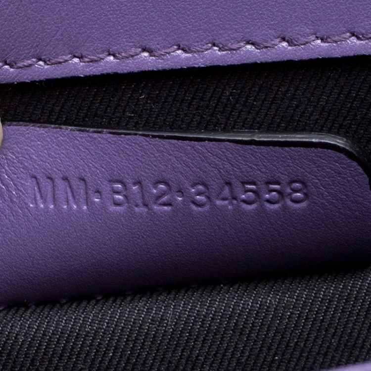 Pre Owned Bvlgari Purple Leather Small Serpenti Forever Shoulder Bag