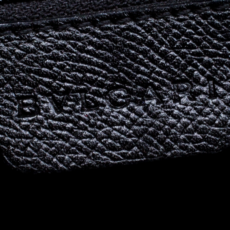 Pre Owned Bvlgari Black Leather Shoulder Bag