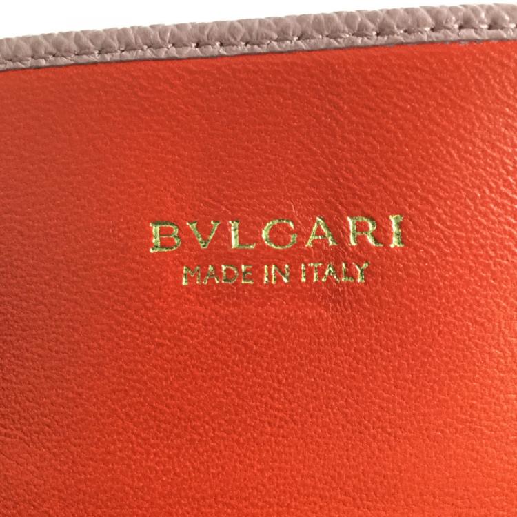 Pre Owned Bvlgari Pink Leather Bvlgari Bvlgari Business Card Holder