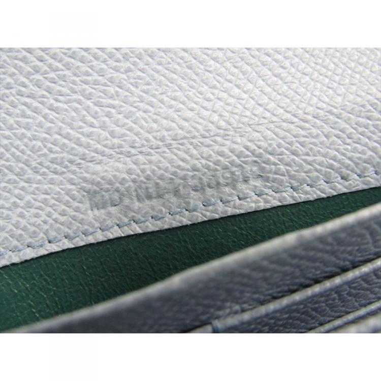 Pre Owned Bvlgari Light Blue Leather Bvlgari Bvlgari Long Wallet