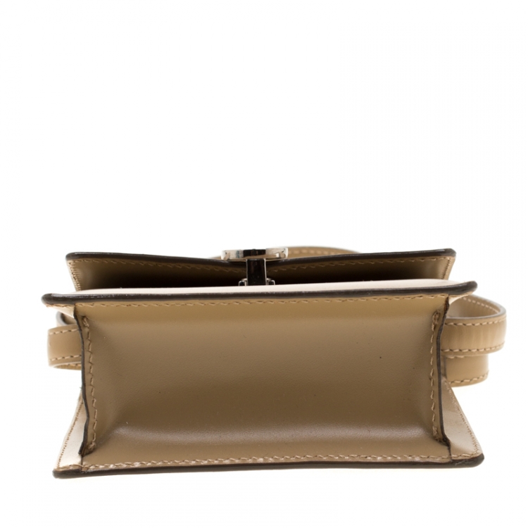 Pre Owned Bvlgari Beige Leather Crossbody Bag