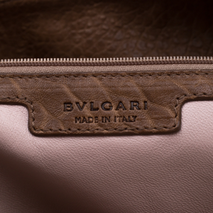 Pre Owned Bvlgari Tan Reduced Leather Chandra Hobo