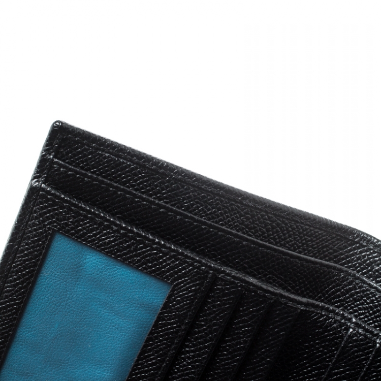 Pre Owned Bvlgari Black Leather Bifold Wallet