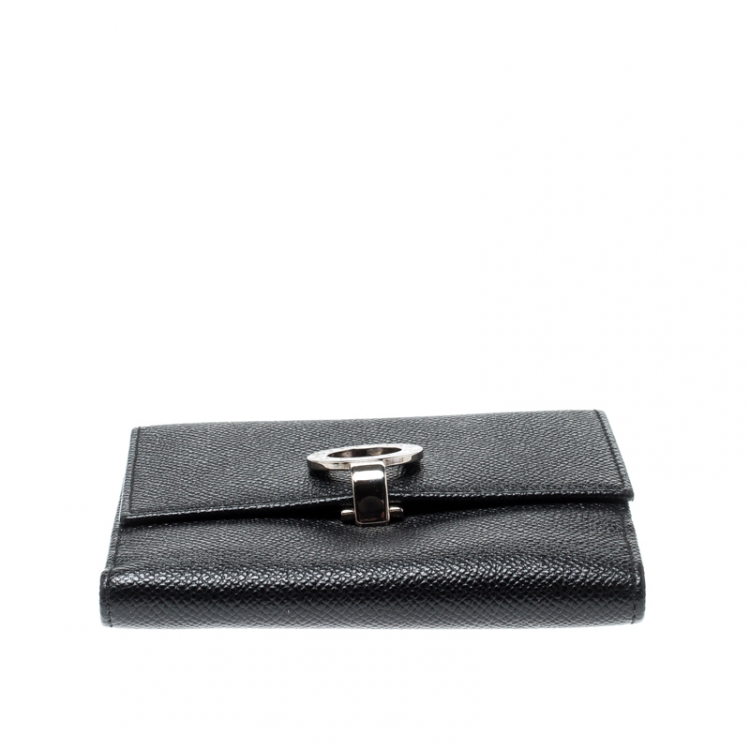 Pre Owned Bvlgari Black Leather Bifold Wallet