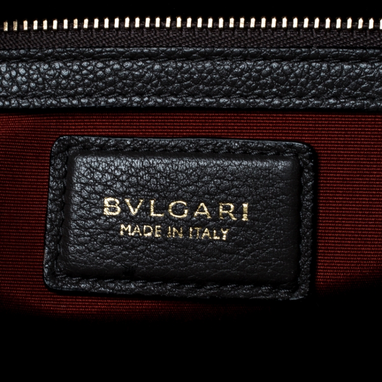 Pre Owned Bvlgari Beige/Grey Leather Alba Tote 