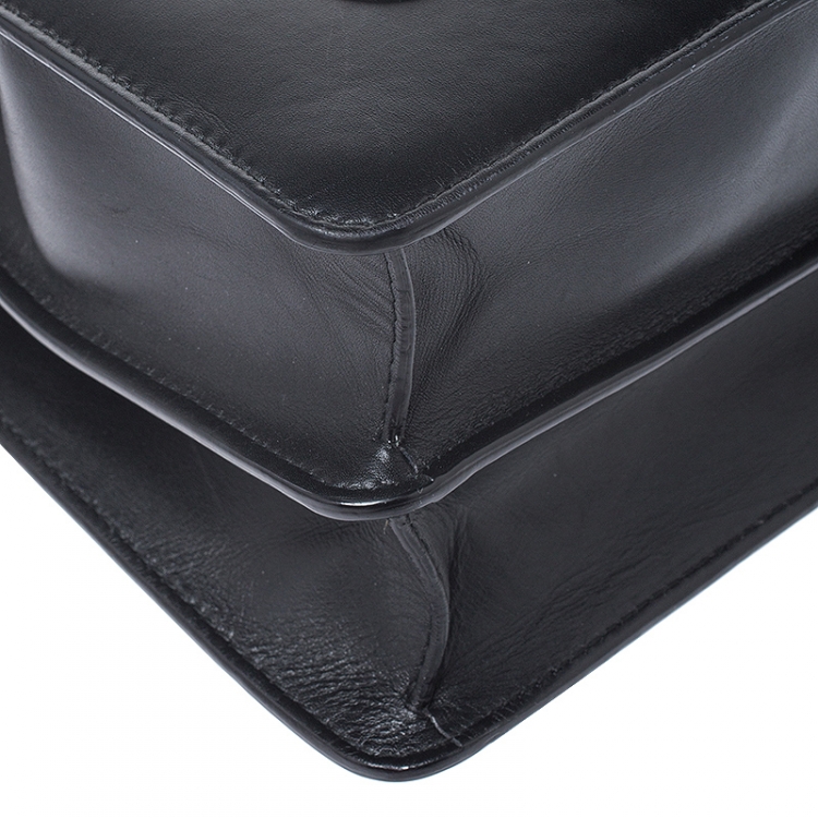Pre Owned Bvlgari Black Leather Large Serpenti Forever Shoulder Bag