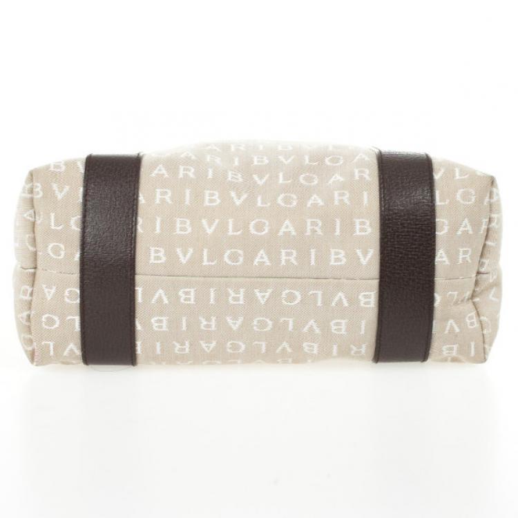 Pre Owned Bvlgari Logo Small Tote Bag