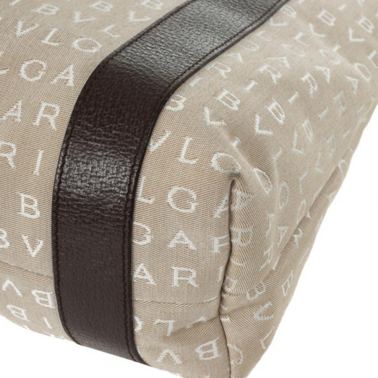 Pre Owned Bvlgari Logo Small Tote Bag