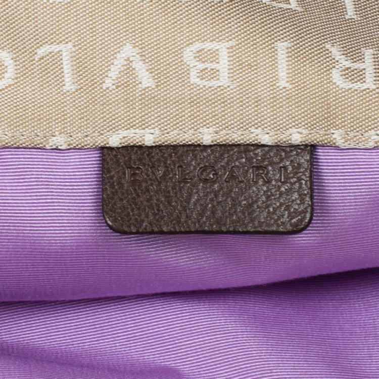 Pre Owned Bvlgari Logo Small Tote Bag