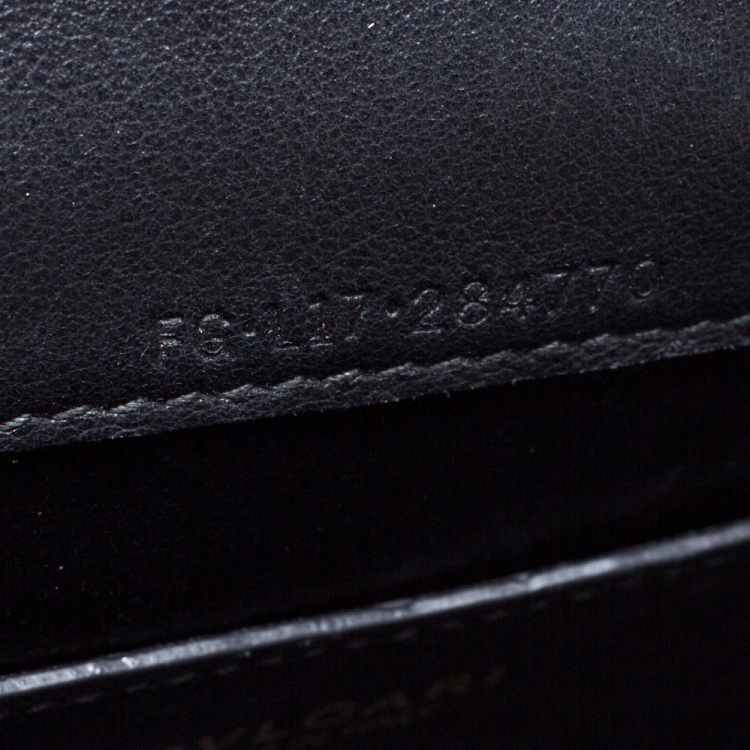 Pre Owned Bvlgari Black Leather Flap Crossbody Bag