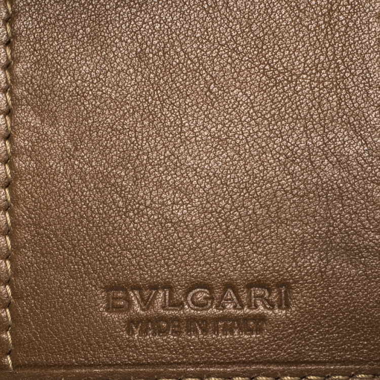 Pre Owned Bvlgari Brown Leather 6 Key Holder