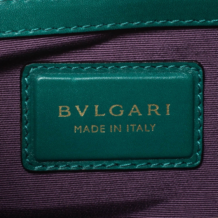 مملوكة مسبقًا Bvlgari Green Leather Large Serpenti Forever Shoulder Bag