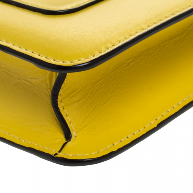 Pre Owned Bvlgari Yellow Leather Small Serpenti Forever Shoulder Bag