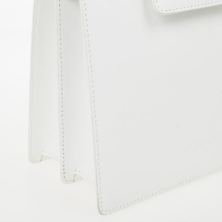 Pre Owned Bvlgari White Top Handle Bag