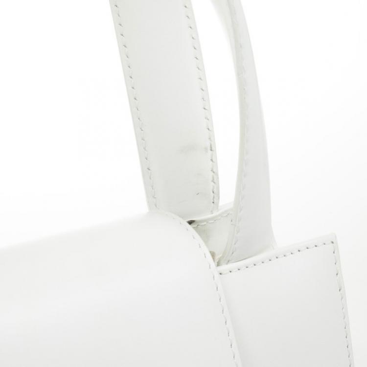 Pre Owned Bvlgari White Top Handle Bag