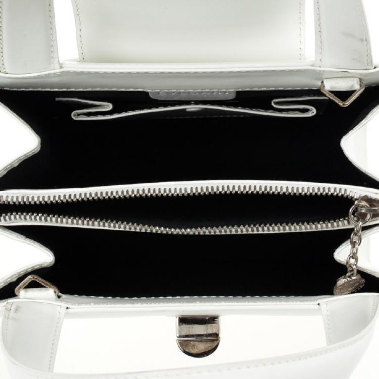 Pre Owned Bvlgari White Top Handle Bag