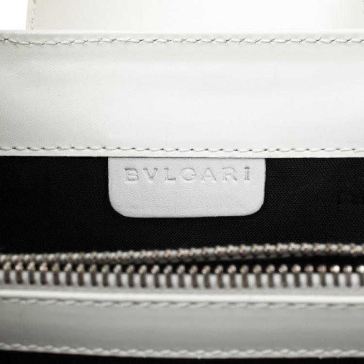 Pre Owned Bvlgari White Top Handle Bag