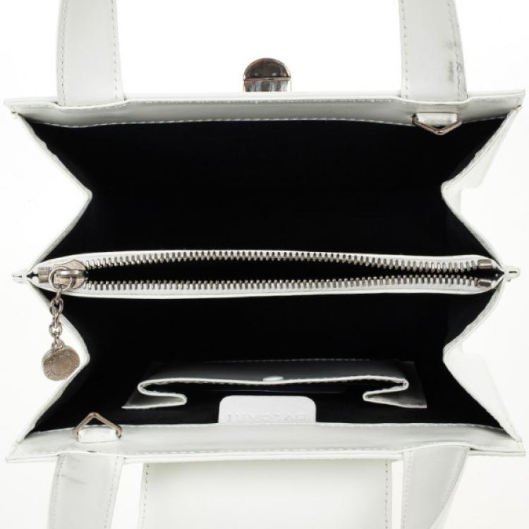 Pre Owned Bvlgari White Top Handle Bag