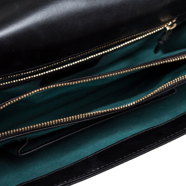 Pre Owned Bvlgari Black Leather Medium Serpenti Forever Shoulder Bag