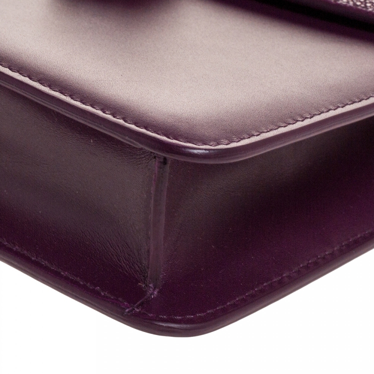 Pre Owned Bvlgari Purple Leather and Stingray Serpenti Forever Shoulder Bag