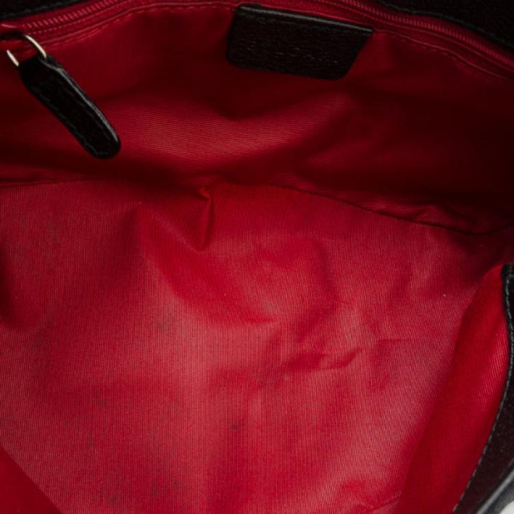 Pre Owned Bvlgari Black Canvas & Leather Monogram Shoulder Bag