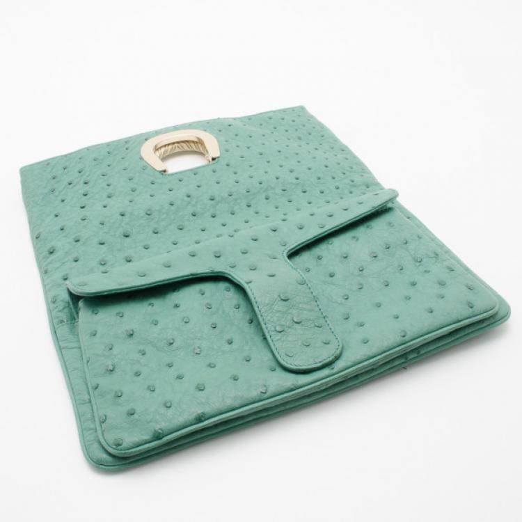 jade green clutch bag