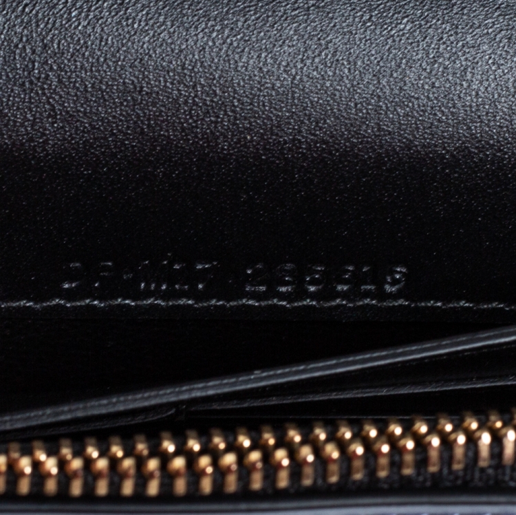 Pre Owned Bvlgari Metallic Grey Patent Leather Serpenti Forever Wallet on Chain