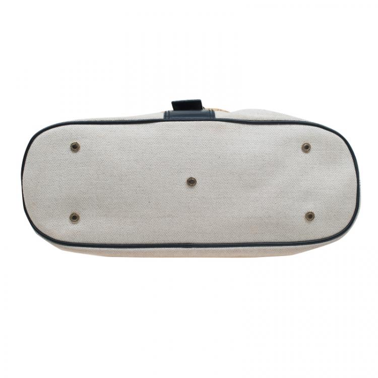 Pre Owned Bvlgari Multicolor Canvas and Leather Leoni Shoulder Bag