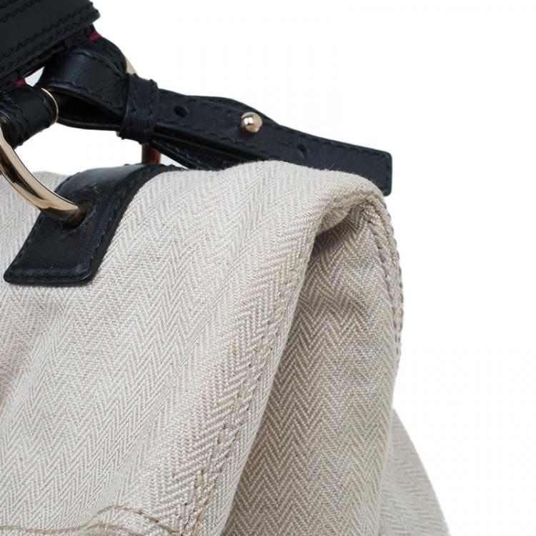 Pre Owned Bvlgari Multicolor Canvas and Leather Leoni Shoulder Bag