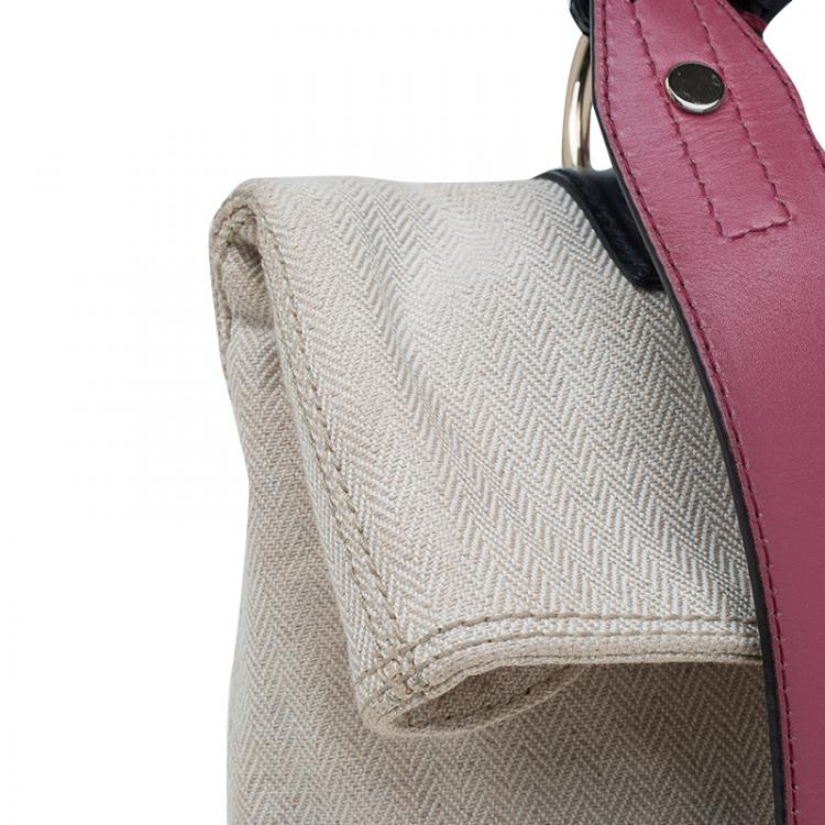 Pre Owned Bvlgari Multicolor Canvas and Leather Leoni Shoulder Bag