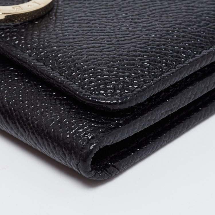 Pre Owned Bvlgari Black Leather Bvlgari Bvlgari Business Card Case