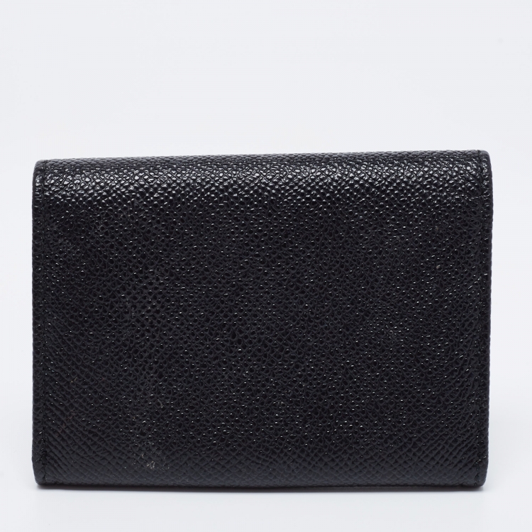 Pre Owned Bvlgari Black Leather Bvlgari Bvlgari Business Card Case