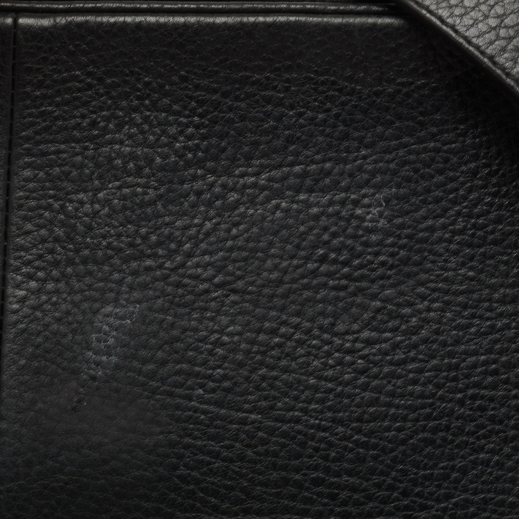 مملوكة مسبقًا Bvlgari Black Leather Chain Tote