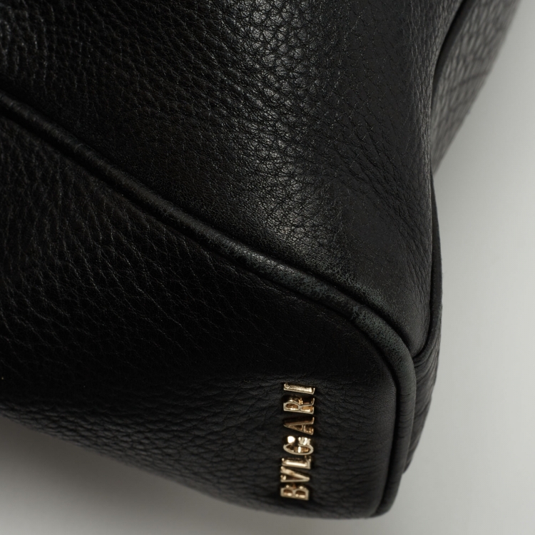 مملوكة مسبقًا Bvlgari Black Leather Chain Tote