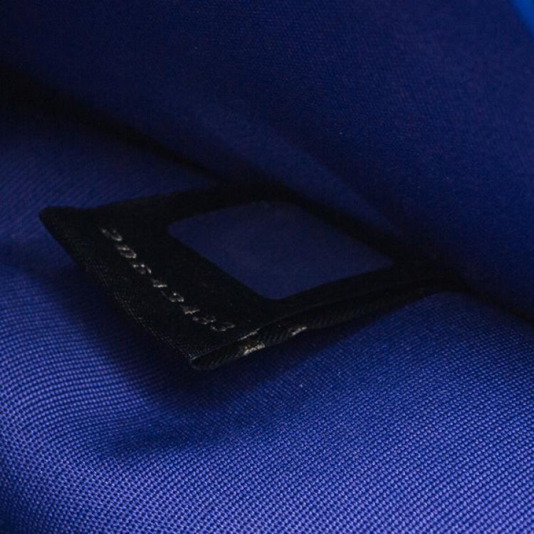 Pre Owned Bvlgari Blue Calfskin Leather Small Serpenti Forever Shoulder Bag