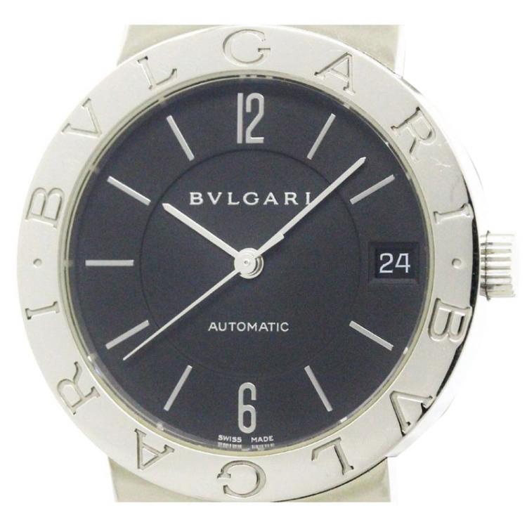 Pre Owned Bvlgari Black Stainless Steel Bvlgari Bvlgari Women's Wristwatch 33MM