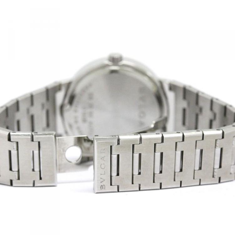 Pre Owned Bvlgari Black Stainless Steel Bvlgari Bvlgari Women's Wristwatch 33MM