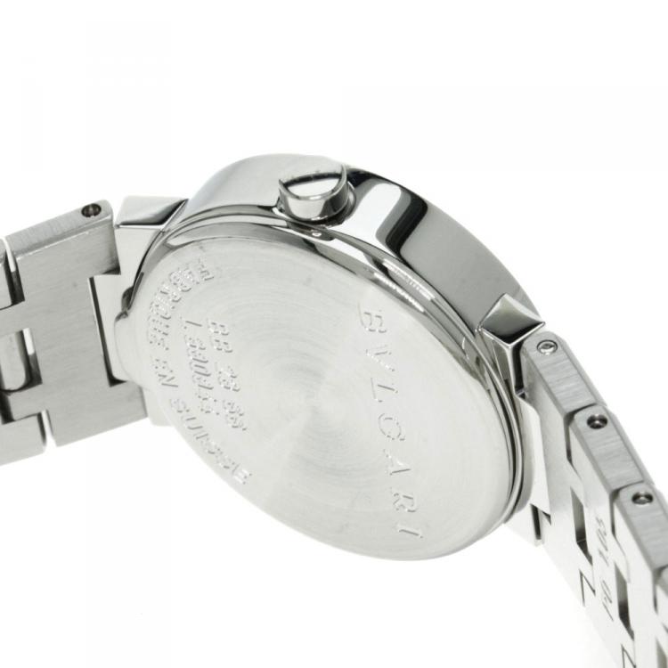 Pre Owned Bvlgari Black Stainless Steel Bvlgari Bvlgari Women's Wristwatch 23MM