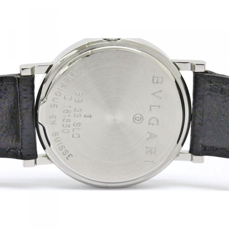 مملوكة مسبقًا Bvlgari Salmon Pink Stainless Steel Bvlgari Bvlgari Women's Wristwatch 33MM