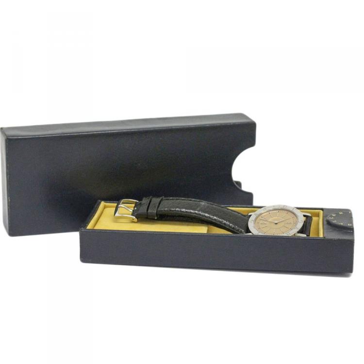 مملوكة مسبقًا Bvlgari Salmon Pink Stainless Steel Bvlgari Bvlgari Women's Wristwatch 33MM